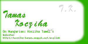 tamas kocziha business card